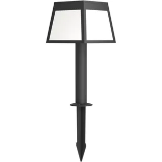 EGLO Außenleuchte Kunststoff 15,5x56 cm mit Bewegungsmelder schwarz-weiß