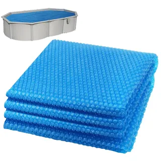 VOUNOT Pool Solarabdeckplane Rechteckig 700x400 cm, Premium Pool Solarplane Stärke 120 μm, Solarfolie Pool Zuschneidbar, Solarabdeckung Poolheizung Wassererwärmung Wärmeplane Blau
