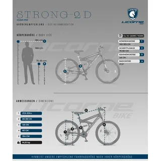 licorne bike gmbh Licorne Bike Strong 2D Premium 29 Zoll RH 0 cm Unisex rot/schwarz