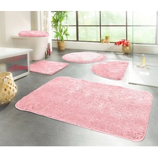 Bild Badematte »Chaozhou«, Höhe 20 mm, rutschhemmend beschichtet, fußbodenheizungsgeeignet, Badteppich, Uni Farben, als rechteckig, rund & Set erhältlich, rosa