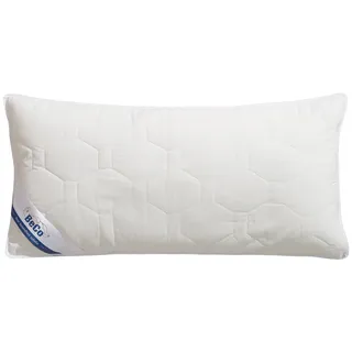 Microfaserkissen BECO "Medibett, Kopfkissen", weiß, B:40cm L:80cm, Bezug: 100% Baumwolle. Füllung: 100% Polyester, Kopfkissen, Microfaserkissen, Kissen 40x80 cm, 80x80cm, Allergiker geeignet (Hausstauballergiker)