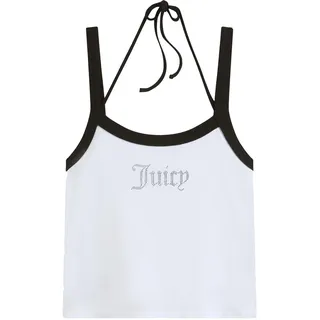 Juicy Couture Damen Amira Halter TOP Trägershirt/Cami Shirt, White, Medium