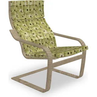 ABAKUHAUS Apfel Poäng Sessel Polster, Abstrakt Herbst Garten, Sitzkissen mit Stuhlkissen mit Hakenschlaufe und Reißverschluss, Khaki Brown