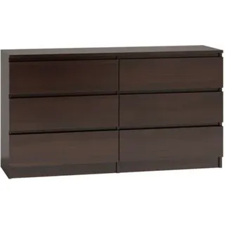 Roe Furniture | Kommode - 6 Schubladen - 140 cm - Wenge - Modernes Design - Hochwertige Verarbeitung - Sideboard - Braun
