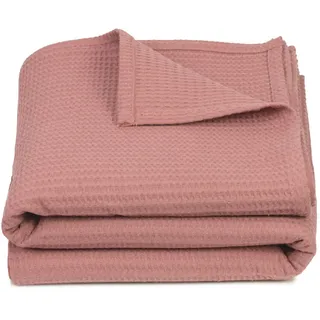 ZOLLNER Kuscheldecke 150 x 200 cm Altrosa/Rosa