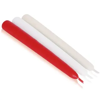 selbstlöschende Baumkerzen, durchgefärbte Qualität, handgetauchte Baumkerze, Geburtstagskerze, Haushaltskerze, Pyramidenkerze, Weihnachtskerze, Christbaumkerze (weiss, 20)