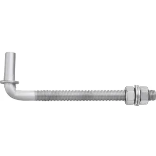 QUARKZMAN 1 Pack J Bolt Torangel, 8" Verzinkter Stahl Hoftorangel, J-Bolt Zaunangel Mit 5/8" Männlichem Stift Für Hinterhof, Bauernhof Gartentor