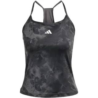 Adidas Damen Train Essentials AOP Flower Tie-Dye Tank Top Tanktop, Grey Five/Carbon, XL