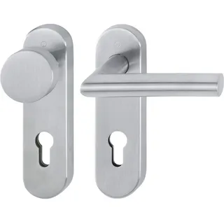 HOPPE Hoppe, Türgriff + Fenstergriff, Kurzschildgarnitur AMSTERDAM auf Kurzschild PZ,