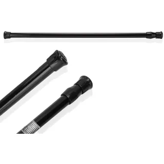 55-90cm Teleskopstange Vorhang,Duschstange Ohne Bohren Schwarz Klemm Gardinenstange Duschvorhang Stangen Telescopic Wardrobe Tail Tension Rod Kleiderstange Teleskop Katzennetz Spannstange in 13mm