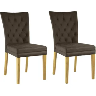 4-Fußstuhl »Colorado« (Set) 2 Stk.bequeme Polsterung, Gestell Massivholz wenge oder eiche natur, braun