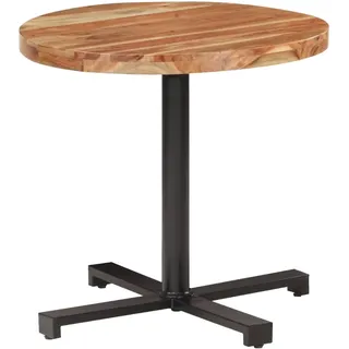 Bistrotisch Rund Ø80x75 cm Akazie Massivholz - Braun, Bunt