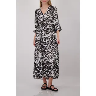 Monari Maxikleid "Kleid Leodruck allover" Ohne Tasche Regular fit mit Leomuster, braun gem