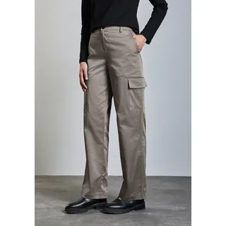 STREET ONE Damen, A378527 Straight Leg Cargo Hose, ashen maple beige / Gr.: W42/L30