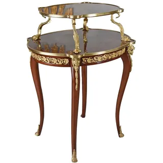 Etagentisch Barock Beistelltisch Antik Tisch Massivholz Etagere Tischkonsole