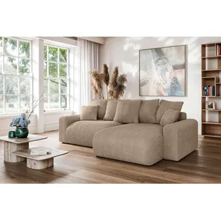 Home Affaire »LAKESIDE klein mit Bettfunktion und Bettkasten, B/T/H 235/142/84 cm« L-Form, Recamiere beidseitig montierbar, mit Wellenunterfederung,