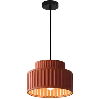 KCO Pendelleuchte aus Kunstharz,Hängelampe 150 cm Höhenverstellbar,Ø 23 cm,Rot