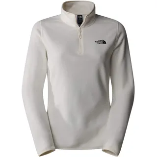 The North Face Damen 100 Glacier 1/4 Zip Sweatshirt, White Dune/Npf, M