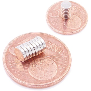 Brudazon | 20 Mini Scheiben-Magnete 5x1mm | N52 stärkste Stufe - Neodym-Magnete ultrastark | Power-Magnet für Modellbau, Foto, Whiteboard, Pinnwand, Kühlschrank, Basteln | Magnetscheibe extra stark