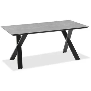 Xxxl Gartentisch , Anthrazit, Grau , Kunststoff , rechteckig , X-Form , 95x76x220 cm , wetterbeständig , Gartenmöbel, Gartentische