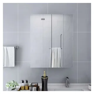 vidaXL Bad-Spiegelschrank 60 cm weiß mit Beleuchtung