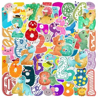 Packung mit Aufklebern - Tiere mit Zahlen