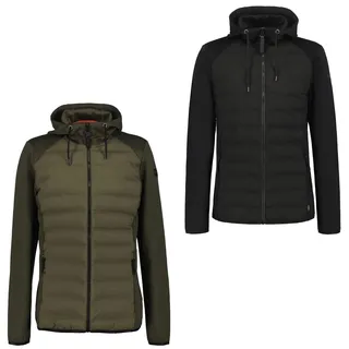 Icepeak Arzberg Steppjacke für Herren mit Kapuze, Größe:M, Farbe:Schwarz - Schwarz