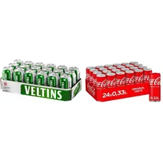 VELTINS Pilsener, EINWEG (18 x 0.33 l Dose) & Coca-Cola Classic, Pure Erfrischung mit unverwechselbarem Coke Geschmack in stylischem Kultdesign, EINWEG Dose (24 x 330 ml)