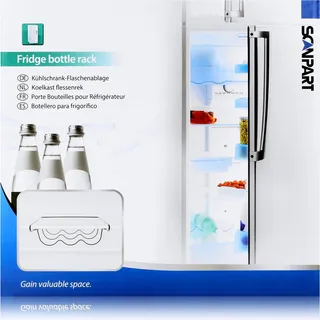 SCANPART Flaschenhalter Kühlschrank - Universell einsetzbar (1er Pack) - Weiß