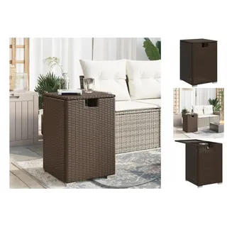 vidaXL Propan-Tank-Verstecktisch Braun 40x40x60 cm Poly Rattan