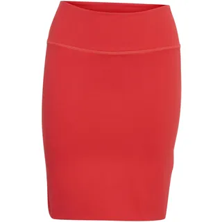 KAFFE Rock Penny Damen Rock Knielang Midirock Jersey Pencil Penny Skirt Strechy Bleistiftrock Fiery Red S