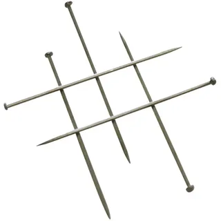 GARDINIA Stecknadeln, 300 Stück, Rostfrei, Edelstahl, Chrom