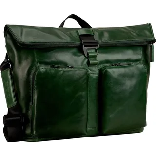 LEONHARD HEYDEN Leder Umhängetasche Schultertasche mit Laptopfach Porto Messenger Bottle Green dunkelgrün - dunkelgrün