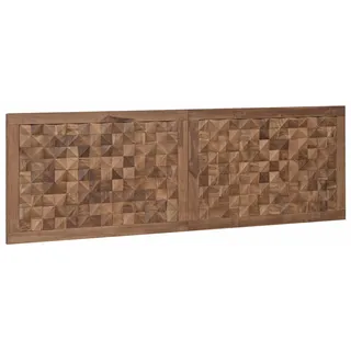 vidaXL Bettkopfteil Natur Massivholz Teak - Braun