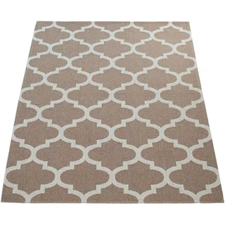 Paco Home Teppich Wohnzimmer Orient Muster Marokkanisches Design Modern Beige Creme, Grösse:80x150 cm