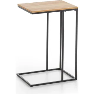 Karin Couchtisch Servierwagen schwarz, Eiche Nachbildung. - Braun
