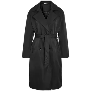 Noisy May Damen Nmmanya L/S Noos Trenchcoat, Schwarz, XS EU