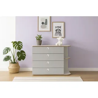 OTTO home ELLETE 116 x 82,7 x 42 cm Weiß / Hellgrau