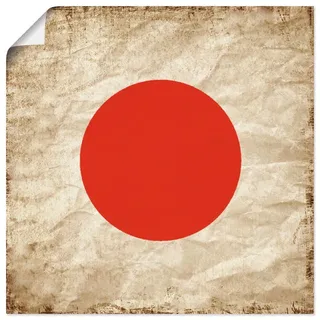 ARTland Poster Japanische Flagge Japan Symbol Größe: 40x40 cm - Rot