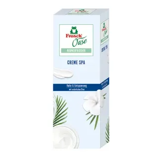 Frosch Oase Raumerfrischer, 90 ml - Designflakon + 5 Rattanstäbchen, Creme Spa