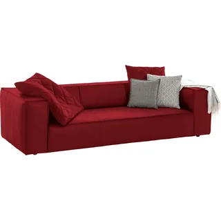 W.SCHILLIG Sofakissen "around-the-block" Dekokissen mit Steppung, ruby rot z59