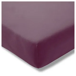 Spannbettlaken Zwirnjersey 6900 180 x 200 - 200 x 220 cm aubergine