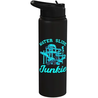 Water Slide Junkie Waterslides Wasserrutsche Liebhaber Aqua Park Stainless Steel Insulated Water Bottle