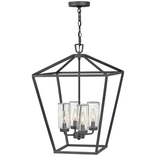 Elstead Lighting AUßENHÄNGELEUCHTE , Schwarz , Metall, Glas , 66.9 cm , Grüner Punkt, RoHS , höhenverstellbar , Lampen & Leuchten, Leuchtenserien