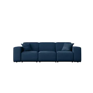 Kaiser Möbel Gartensofa Malibu 3 Sitzer Stoff Odyssey Marineblau , Holz , 245x73x88 cm , Gartenmöbel, Loungemöbel, Gartensofas & Loungesofas