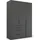Drehtürenschrank Purisma 151 x 223 x 60 cm Grau
