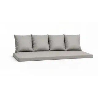 Setgarden Mix-Techno Gartenkissen Für Polyrattan Möbel 170×50×50 cm – Kissen Für 3 Sitzer Gartensofa 1tlg Grau