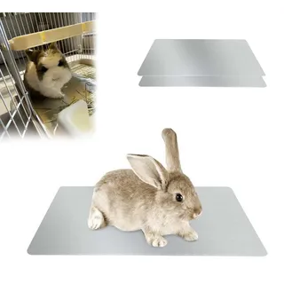 Kühlkissen - 2 Stück - Kühlplatte für Haustiere - Aluminium - Langlebig - Leicht - 30x20 cm - Kühlmatte - Silber