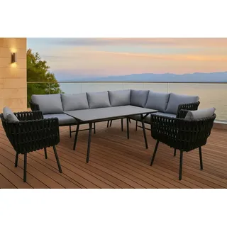 Gardissimo ABBY Ecklounge Gartenmöbel Sitzgruppe Rope rechts anthrazit