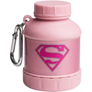 SmartShake Justice League Whey2Go Proteinpulverbehälter 50g – BPA-freie Shakerflasche mit Trichter für Whey Proteinpulver + Proteinshakes 110ml, DC Comics Geschenke für Männer, Supergirl